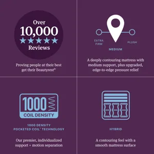 Beautyrest World Class Level Four Hybrid Medium Apex PillowTop Mattress -Twin