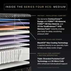 Beautyrest Black Hybrid Series Four XCS 15\" Medium Mattress -Twin XL