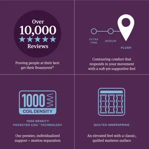 Beautyrest World Class Level Three Plush Mattress -Twin