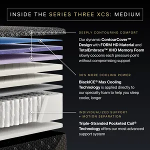 Beautyrest Black Hybrid Series Three XCS 14.5\" Medium Mattress -King