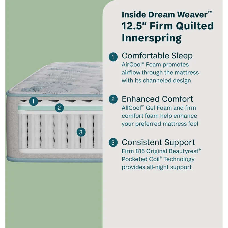 Dream Weaver 12.5\\\" Firm Mattress Set