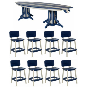 SurfAira 9 PC Bar Dining Set