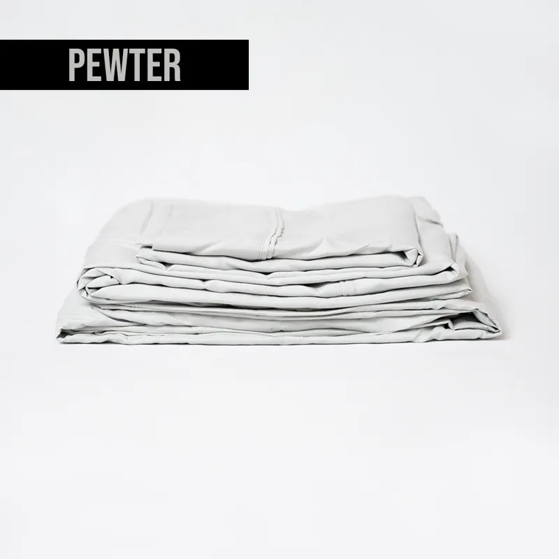 Rayon From Bamboo Twin XL Bed Sheet Set - Pewter