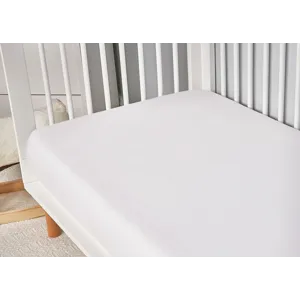 Hyper-Linen Performance Crib Sheet-Bright White