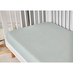 Hyper-Linen Performance Crib Sheet-Light Green
