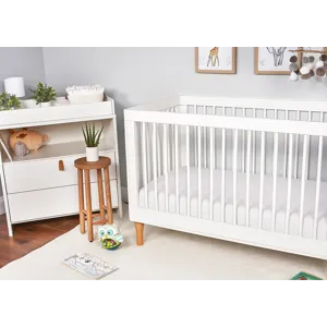 Hyper-Linen Performance Crib Sheet-Bright White