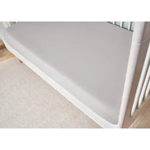 Hyper-Wool Performance Crib Sheet-Light Grey
