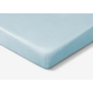 Hyper-Linen Performance Crib Sheet-Baby Blue