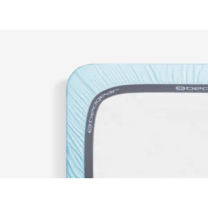 Hyper-Linen Performance Crib Sheet-Baby Blue