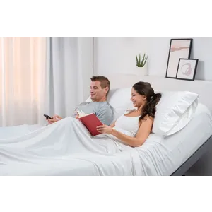 Hyper-Cotton Sheet Set-Light Grey-Split Head Queen