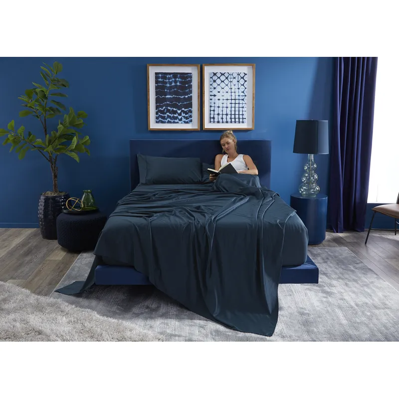 Basic Sheet Set-Navy Blue-King