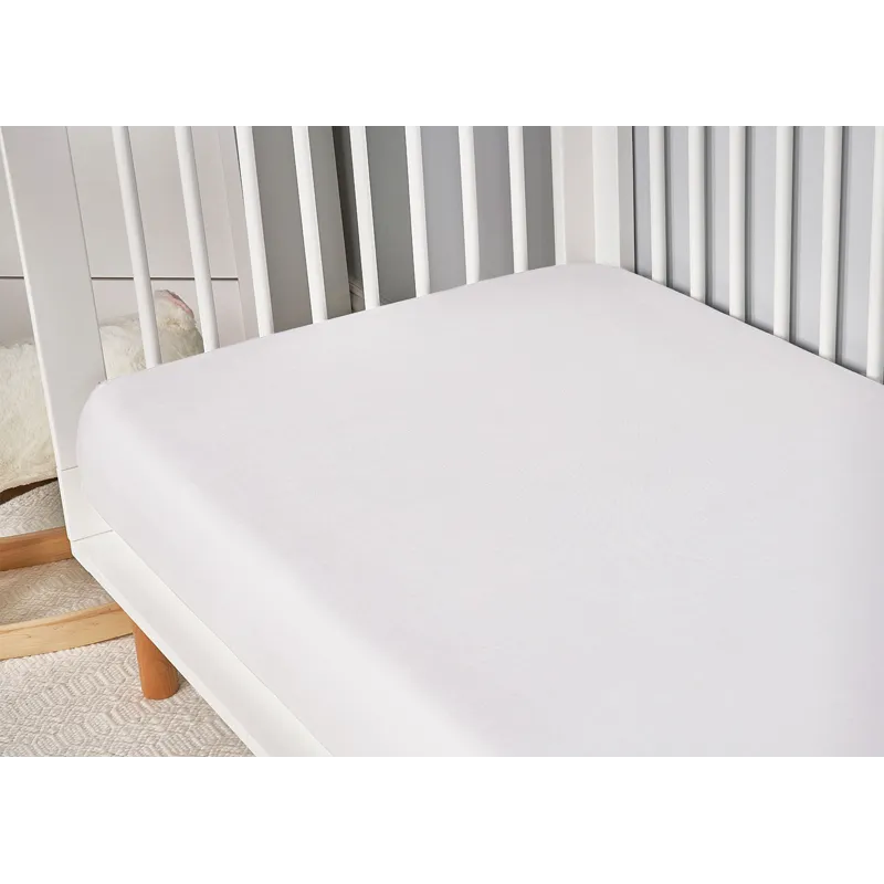 Hyper-Linen Performance Crib Sheet-Bright White