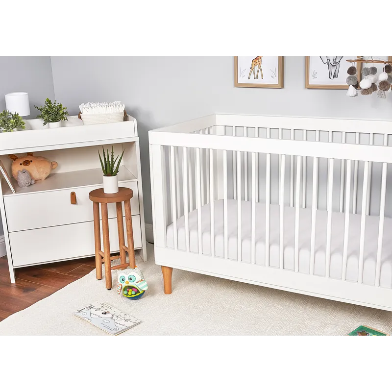 Hyper-Linen Performance Crib Sheet-Bright White