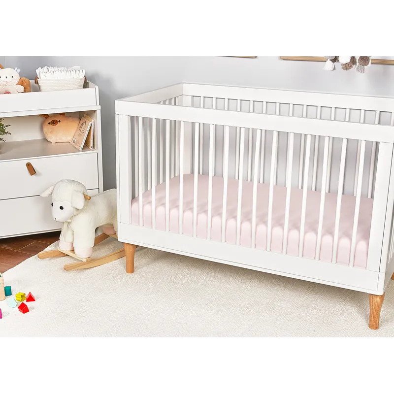 Hyper-Wool Performance Crib Sheet-Light Pink