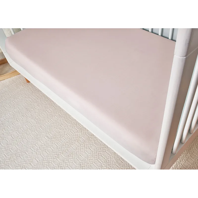 Hyper-Wool Performance Crib Sheet-Light Pink