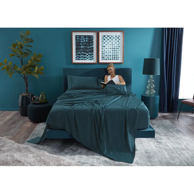 Hyper-Cotton Sheet Set-Deep Teal-King