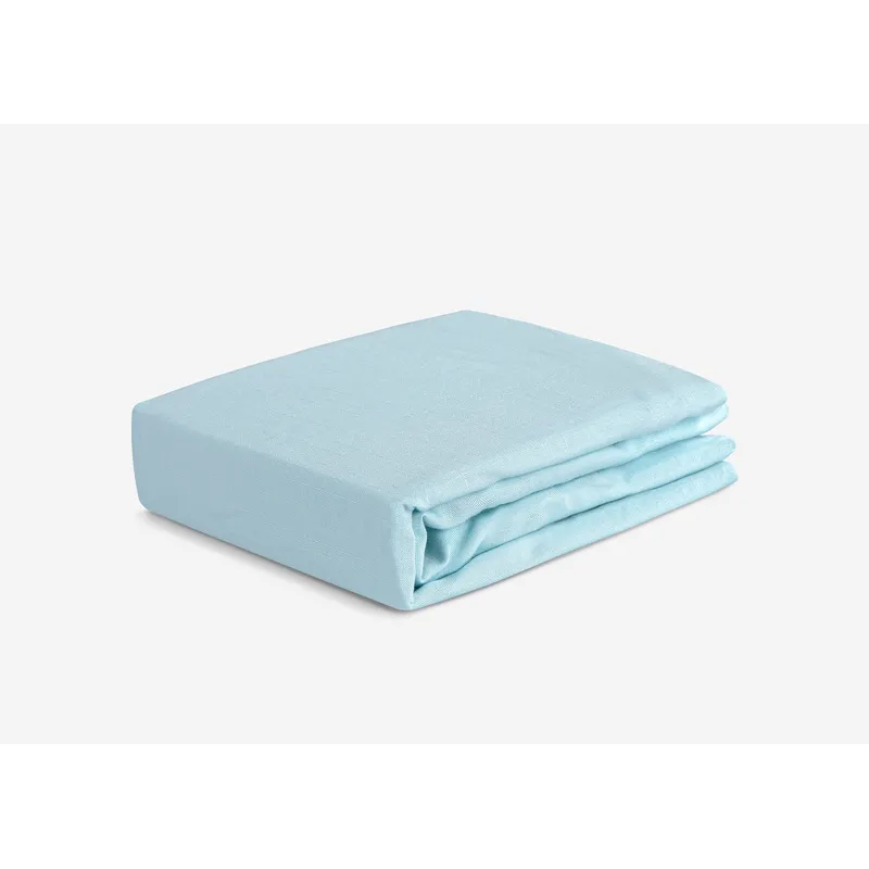 Hyper-Linen Performance Crib Sheet-Baby Blue
