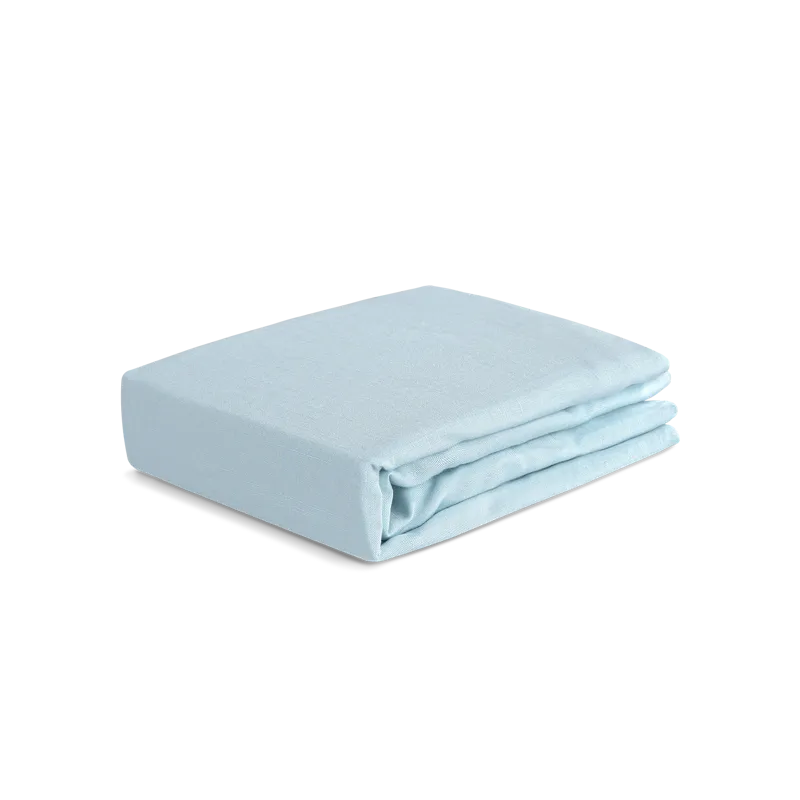 Hyper-Linen Performance Crib Sheet-Baby Blue