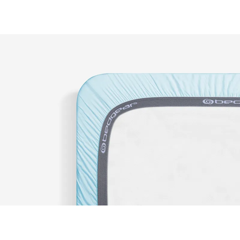 Hyper-Linen Performance Crib Sheet-Baby Blue