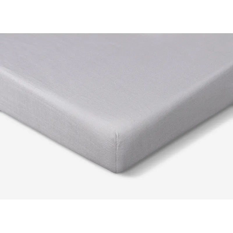 Hyper-Linen Performance Crib Sheet-Light Grey