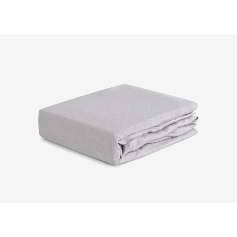 Hyper-Linen Performance Crib Sheet-Light Grey
