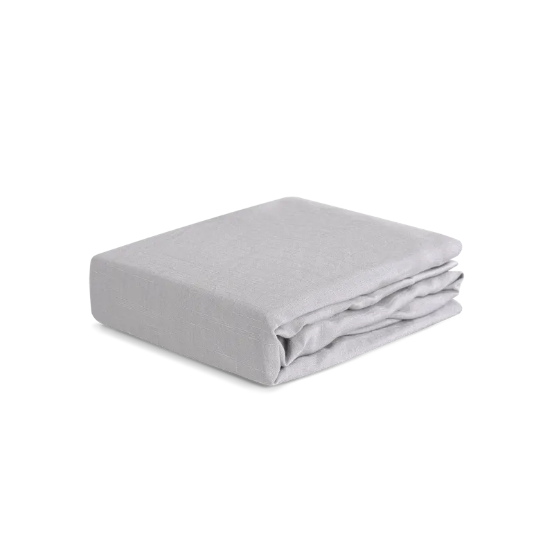 Hyper-Linen Performance Crib Sheet-Light Grey