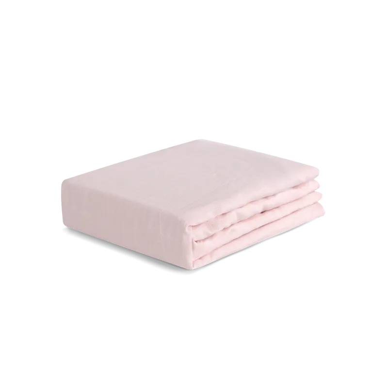 Hyper-Linen Performance Crib Sheet-Light Pink