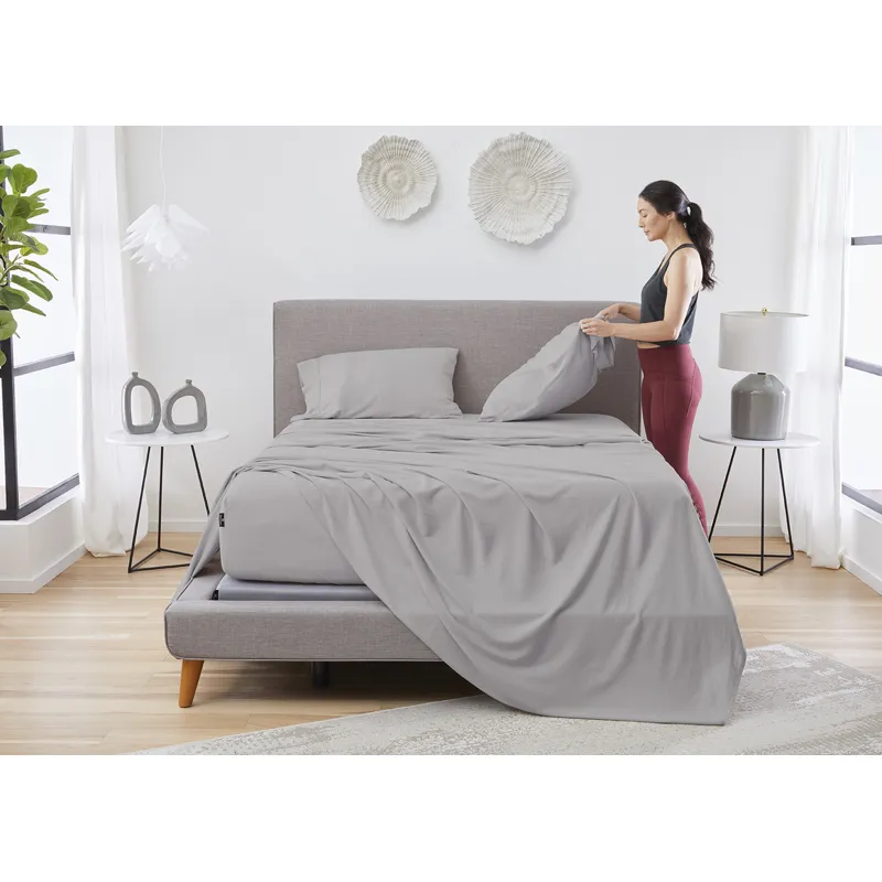 Hyper-Linen Sheet Set-Light Grey-King