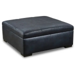 Chandler Storage Ottoman - Cobalt