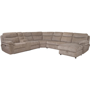 Waverly 6PC Power Reclining Sectional - Driftwood