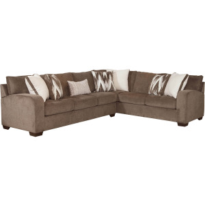 Davina 2 PC Sectional - Davina Coffee