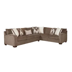 Davina 2 PC Sectional - Davina Coffee