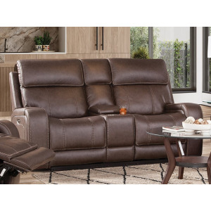 Newport Dual Power Motion Console Loveseat