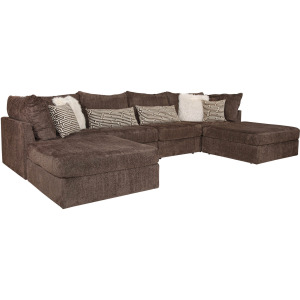 Tess 4 PC Sectional  - Tess Chocolate