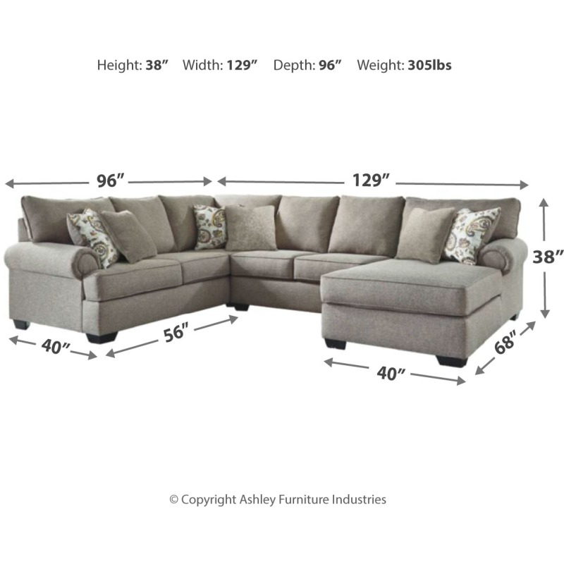 Renchen 3-Piece Sectional with Chaise