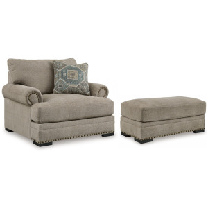 GALEMORE QUARRY CHAIR 1/2 & OTTOMAN
