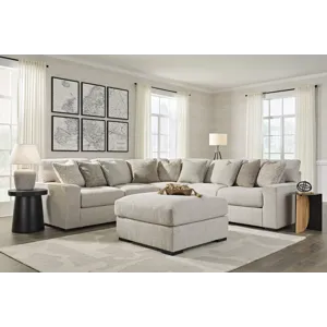 BALLYTON SAND SECTIONAL & OTTOMAN
