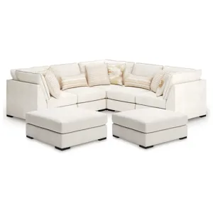 Donelson Creek 5-Piece Sectional and 2 Oversized Ottomans