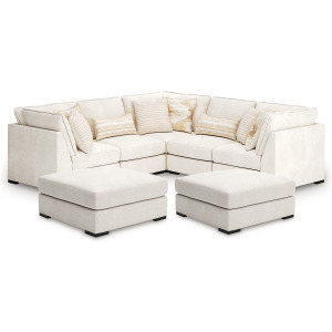 Donelson Creek 5-Piece Sectional and 2 Oversized Ottomans