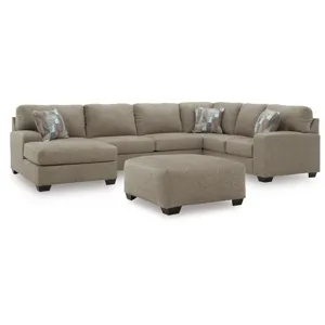 Newellen 3-Piece Sectional and Oversized Ottoman