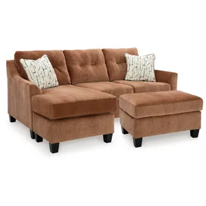 Amity Bay Sofa Chaise and Ottoman