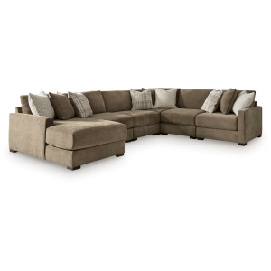 Camellia-Court 6-Piece Sectional with Chaise