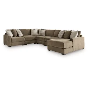 Camellia-Court 6-Piece Sectional with Chaise