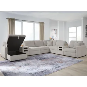 ModMax Luxe 8-Piece Sectional with Storage Chaise and Audio Consoles