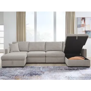 ModMax Luxe 4-Piece Double Storage Chaise Sectional