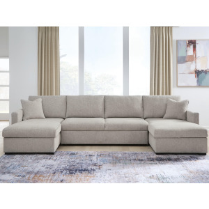 ModMax Luxe 3-Piece Double Storage Chaise Sectional with Pop Up Sleeper