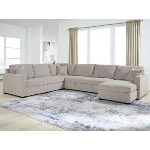 ModMax Luxe 5-Piece Sectional with Chaise and Pop Up Sleeper