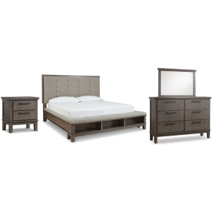 Hallanden 4 PC King Panel Storage Bedroom Set