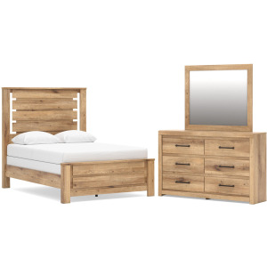Brozmont Full Panel Bed, Dresser and Mirror