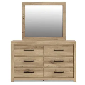 Brozmont Full Panel Bed, Dresser and Mirror